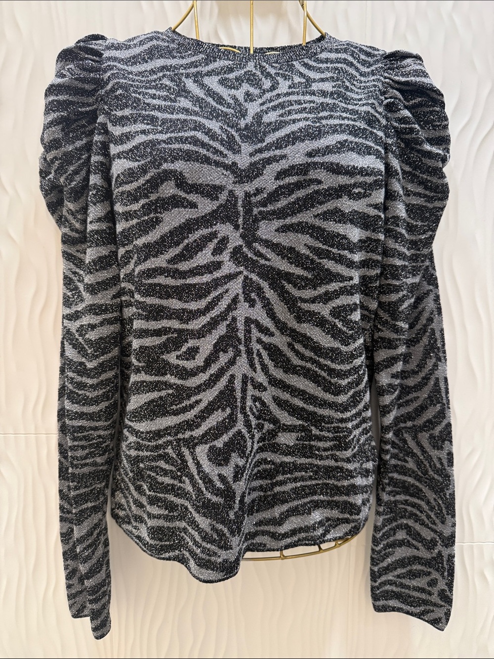 Express Black & Silver Metallic Knit Sweater